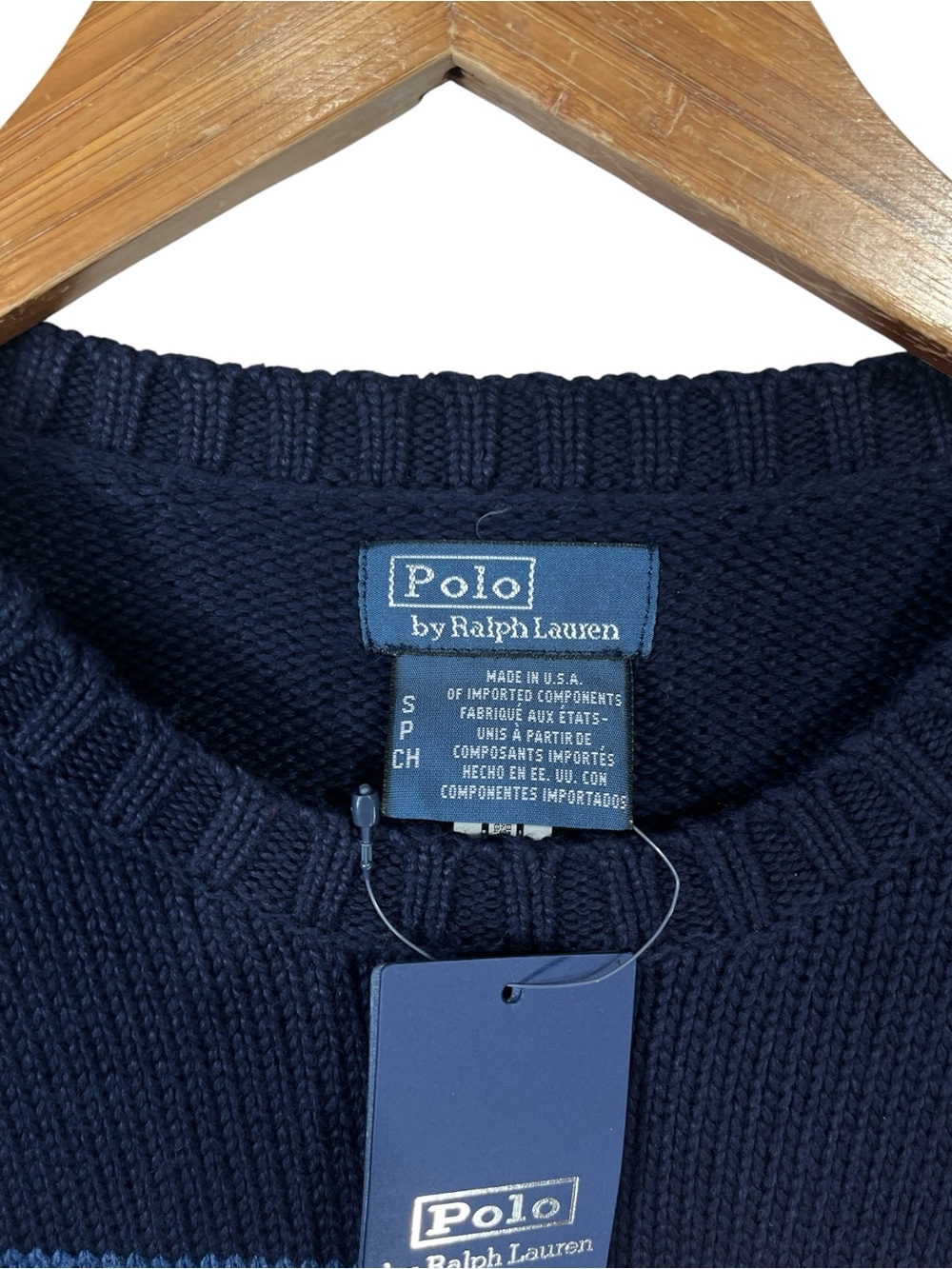 NWT Polo Ralph Lauren American Flag Cotton Crewneck Sweater size Small - Picture 8 of 10